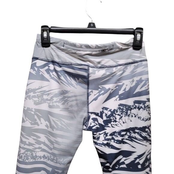 Power Essential Print Running Tight Capri Pure Platinum Palm 872810-043 Womens M - Picture 13 of 13